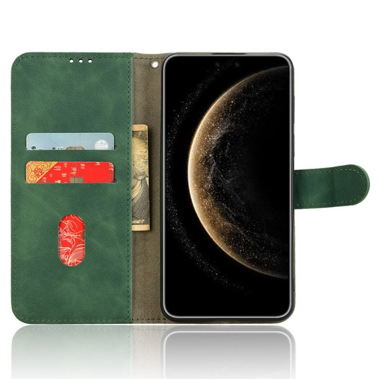 For Huawei Mate 70 Pro+ / 70 Pro Leather Case Skin-Feel Anti-Drop Wallet Flip Phone Cover - Green