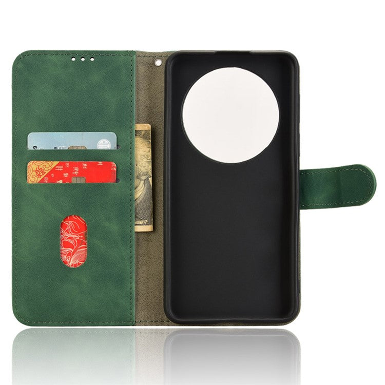 For Huawei Mate 70 Pro+ / 70 Pro Leather Case Skin-Feel Anti-Drop Wallet Flip Phone Cover - Green