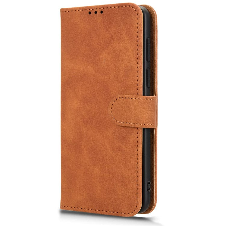 For Huawei Mate 70 Pro+ / 70 Pro Leather Case Skin-Feel Anti-Drop Wallet Flip Phone Cover - Brown