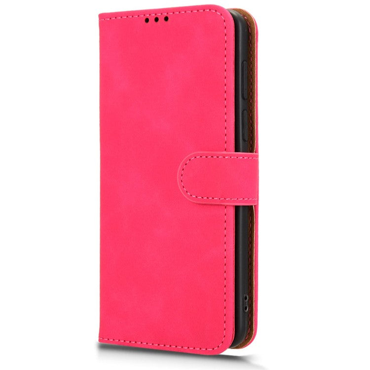 For Huawei Mate 70 Pro+ / 70 Pro Leather Case Skin-Feel Anti-Drop Wallet Flip Phone Cover - Rose