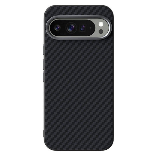 ABEEL For Google Pixel 9 / Pixel 9 Pro Case Compatible with MagSafe Carbon Fiber Texture Back Cover - Black