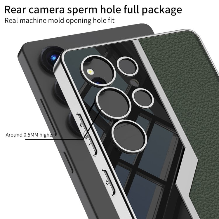 GKK For Samsung Galaxy S25 Ultra Case TPU+PC+PU Phone Back Cover Electroplating - Starlight