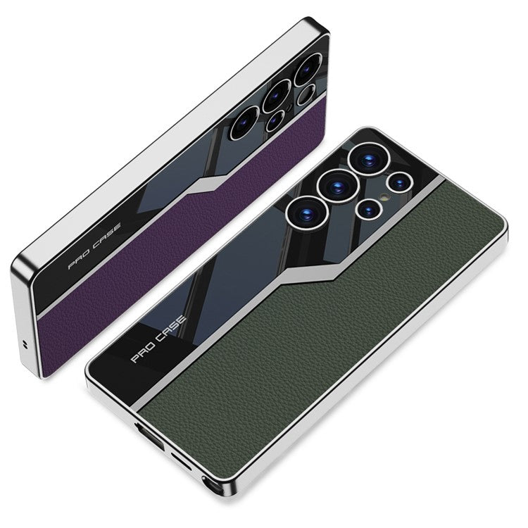 GKK For Samsung Galaxy S25 Ultra Case TPU+PC+PU Phone Back Cover Electroplating - Starlight