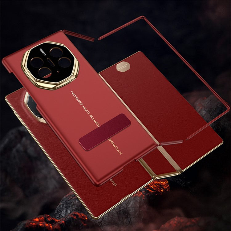 GKK For Huawei Mate XT Ultimate Case Ultra Thin Hard PC Phone Back Cover with Kickstand - Red