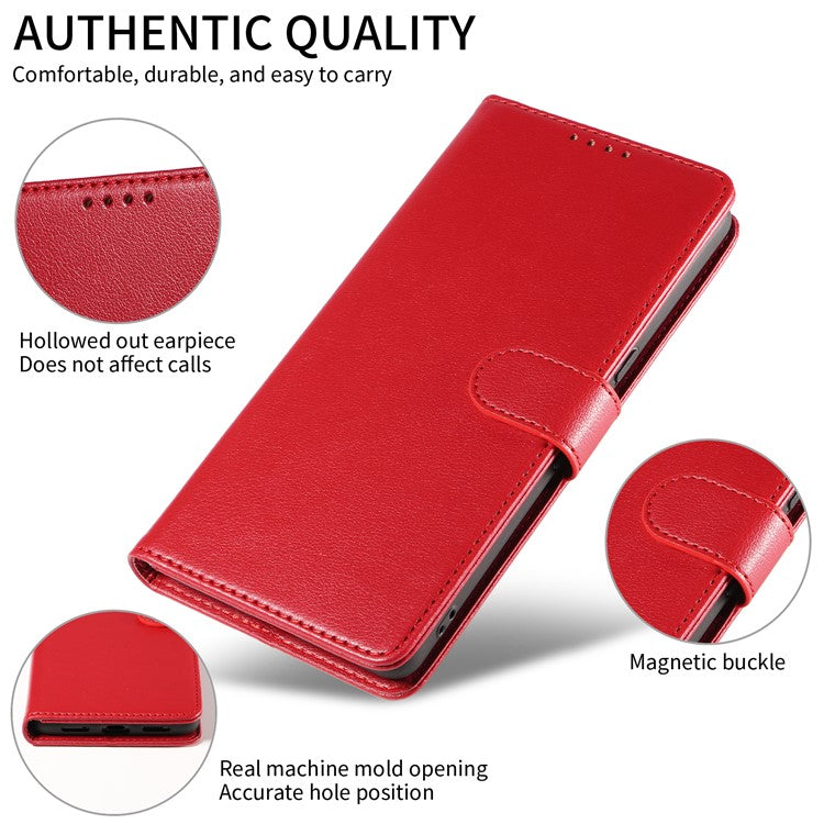 For Google Pixel 7 Pro 5G Leather Case Litchi Texture RFID Blocking Wallet Stand Phone Cover - Red