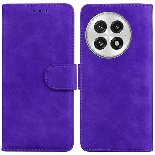 For OnePlus 13 Case Solid Color Leather Wallet Phone Cover - Purple
