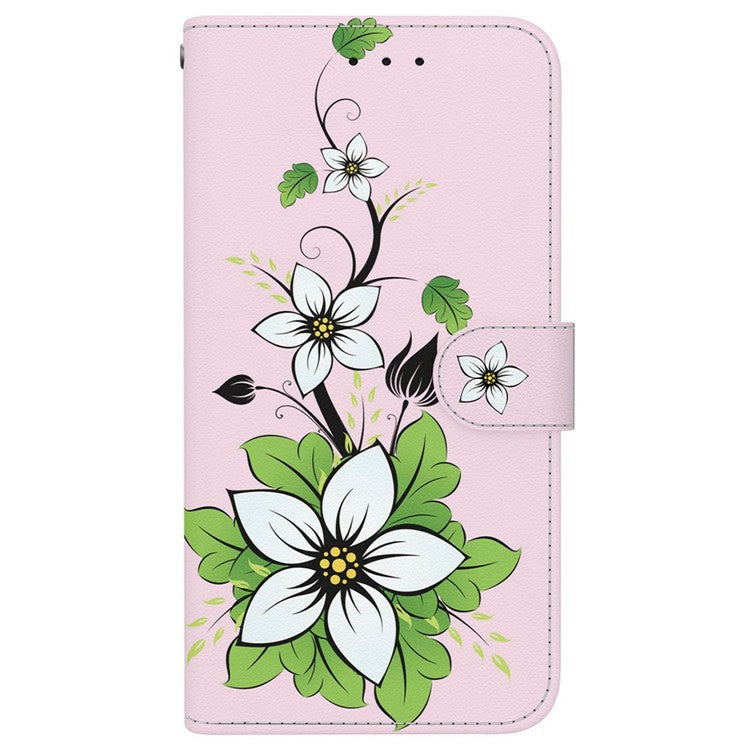 For OnePlus 13 Wallet Phone Case Anti-Drop Leather Flip Cover Pattern Printing - Lily