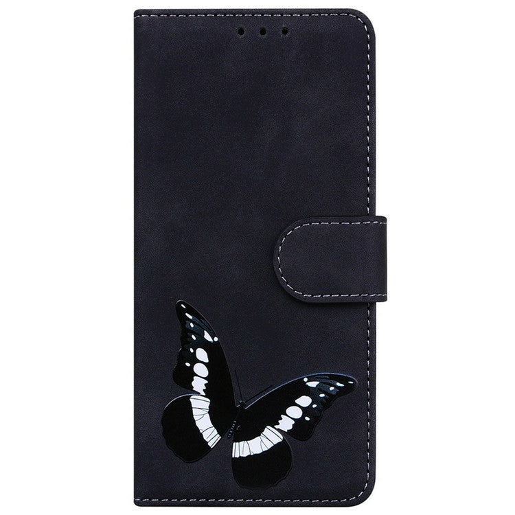 For OnePlus 13 Stand Case PU Leather Phone Cover Butterfly Printed - Black