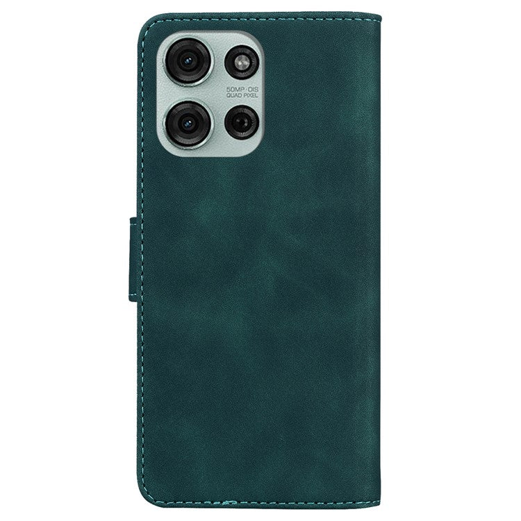 For Motorola Moto G75 5G Stand Case PU Leather Phone Cover Butterfly Printed - Green