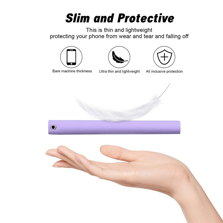 For Motorola Moto G75 5G Case Ultra-Thin PU Leather + TPU Phone Cover with Card Slot - Purple