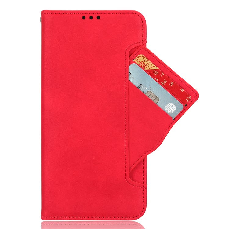 For Samsung Galaxy A56 5G Leather Case Phone Wallet Cover with Multiple Card Slots - Red