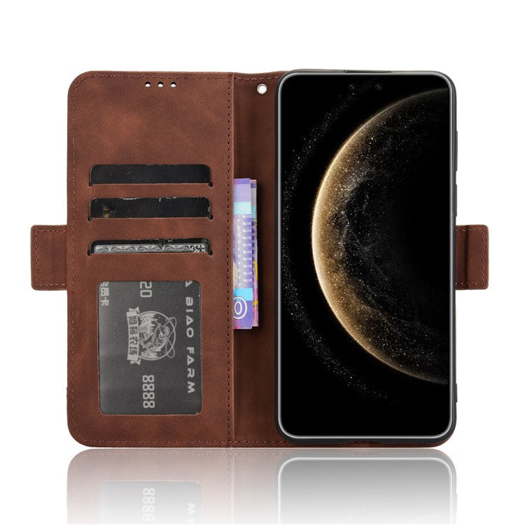 For Huawei Mate 70 Pro+ / 70 Pro Leather Case Phone Wallet Cover with Multiple Card Slots - Brown