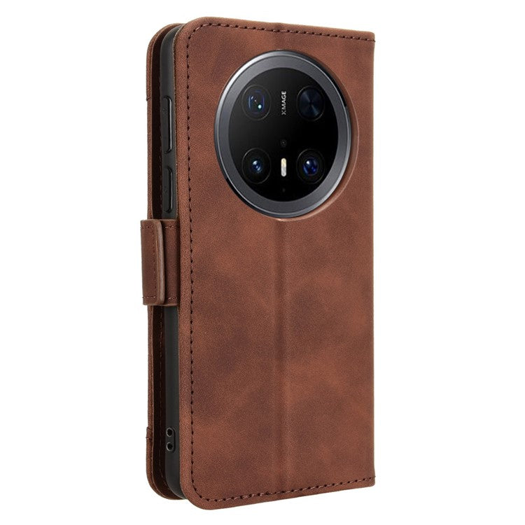 For Huawei Mate 70 Pro+ / 70 Pro Leather Case Phone Wallet Cover with Multiple Card Slots - Brown