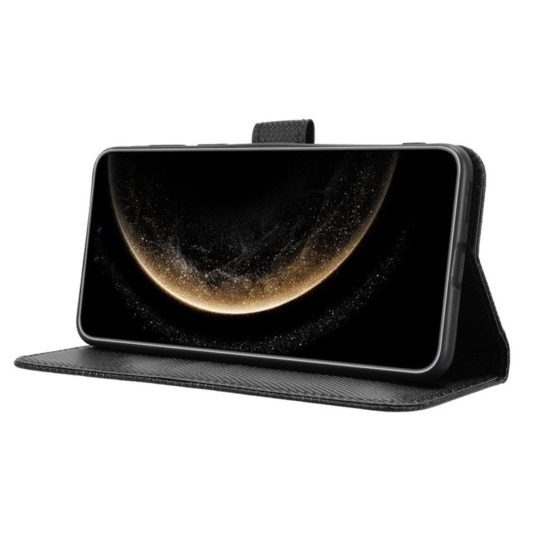 For Huawei Mate 70 Pro+ / 70 Pro Case PU Leather Diamond Texture Wallet Phone Cover - Black