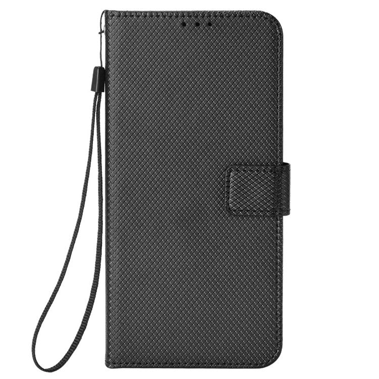 For Huawei Mate 70 Pro+ / 70 Pro Case PU Leather Diamond Texture Wallet Phone Cover - Black