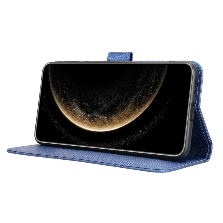 For Huawei Mate 70 Pro+ / 70 Pro Case PU Leather Diamond Texture Wallet Phone Cover - Blue