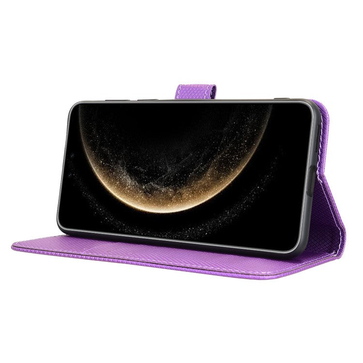 For Huawei Mate 70 Pro+ / 70 Pro Case PU Leather Diamond Texture Wallet Phone Cover - Purple