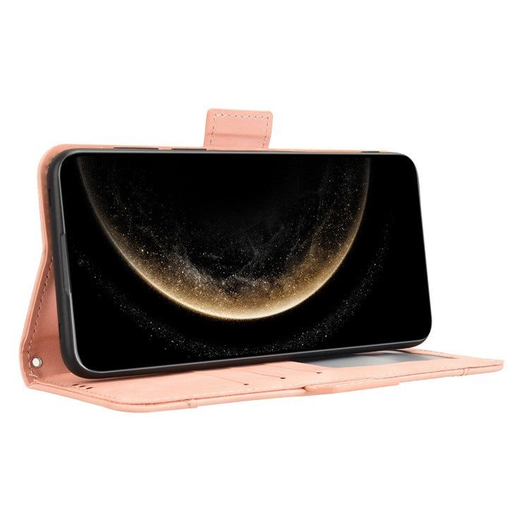 For Huawei Mate 70 Leather Case Phone Wallet Cover with Multiple Card Slots - Pink