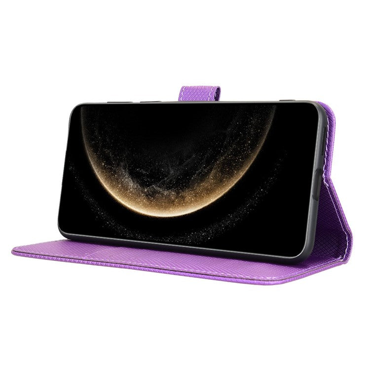 For Huawei Mate 70 Case PU Leather Diamond Texture Wallet Phone Cover - Purple