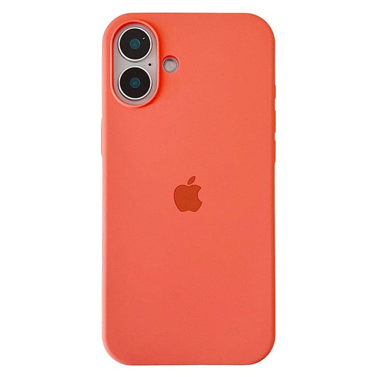 For iPhone 16 Case Shockproof Silicone Phone Back Cover - Orange
