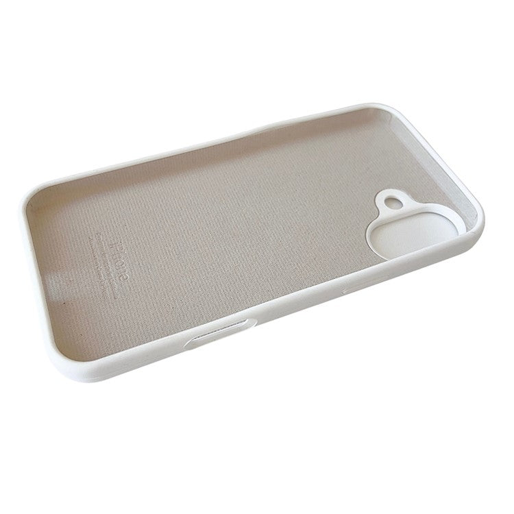 For iPhone 16 Case Shockproof Silicone Phone Back Cover - White