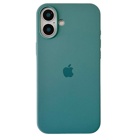 For iPhone 16 Plus Case Shockproof Silicone Phone Back Cover - Green