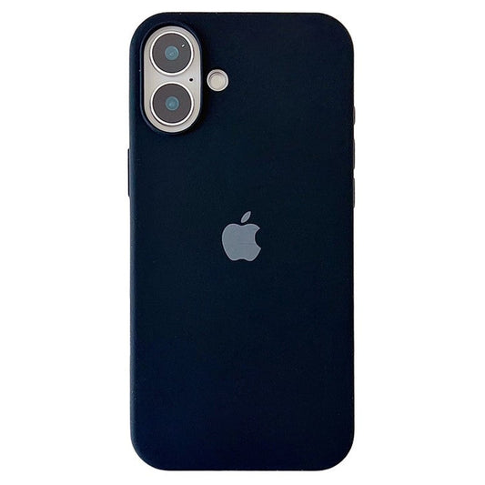 For iPhone 16 Plus Case Shockproof Silicone Phone Back Cover - Black