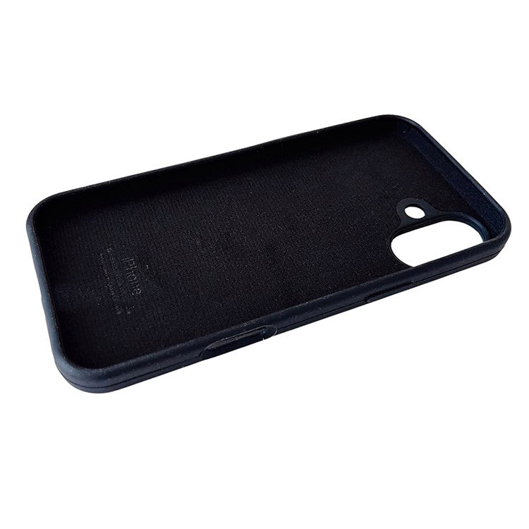 For iPhone 16 Plus Case Shockproof Silicone Phone Back Cover - Black
