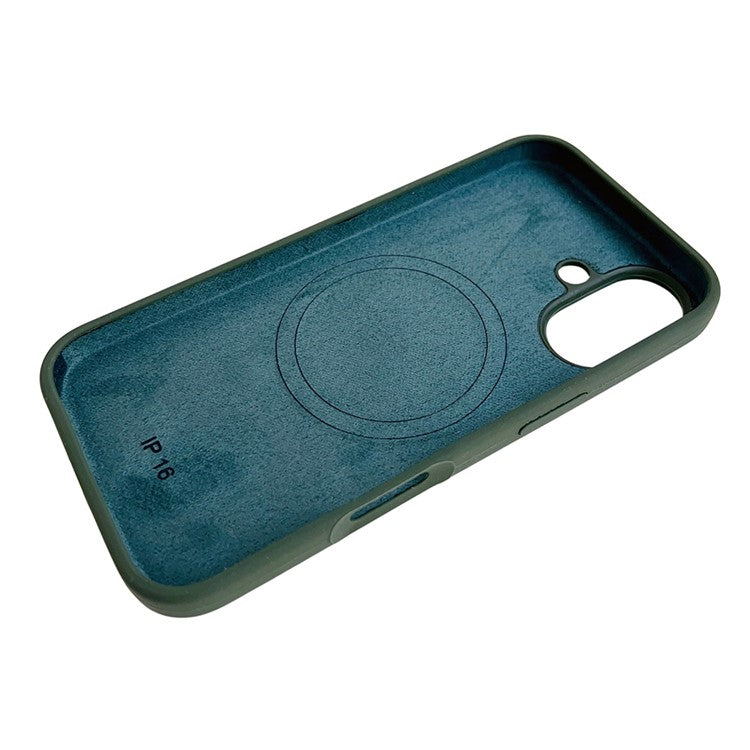 For iPhone 16 Case Compatible with MagSafe Silicone Phone Back Cover - Green