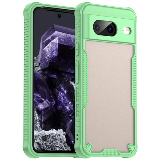 For Google Pixel 8 Case PC+TPU Frosted Phone Back Cover - Green