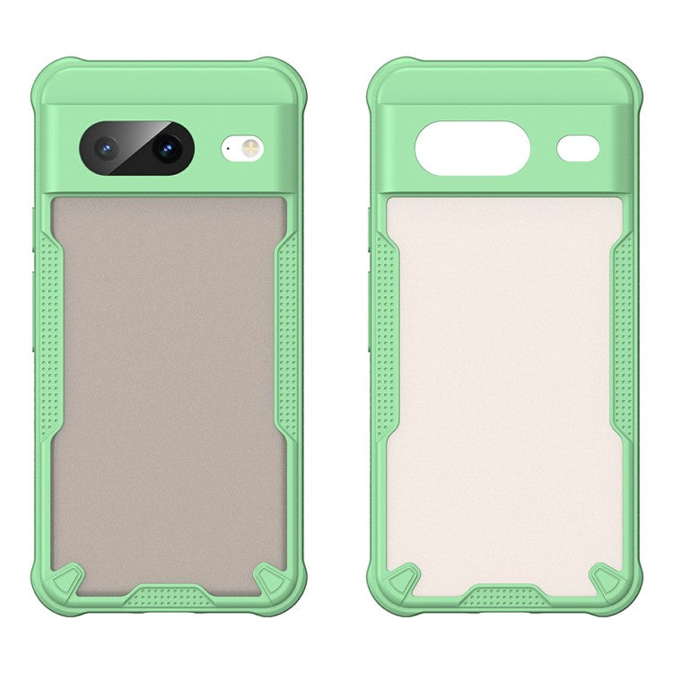 For Google Pixel 8 Case PC+TPU Frosted Phone Back Cover - Green