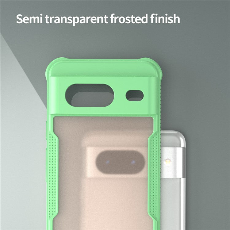For Google Pixel 8 Case PC+TPU Frosted Phone Back Cover - Green