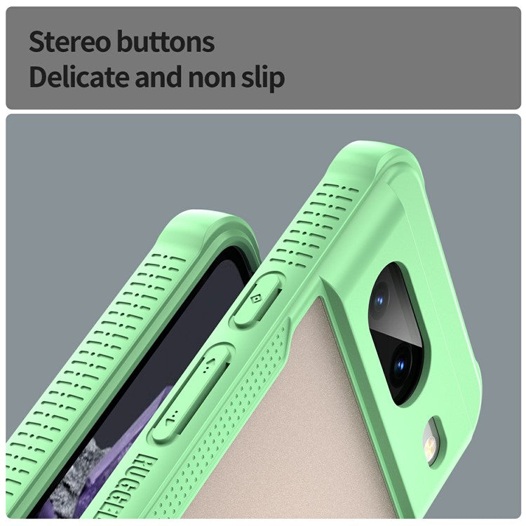 For Google Pixel 8 Case PC+TPU Frosted Phone Back Cover - Green