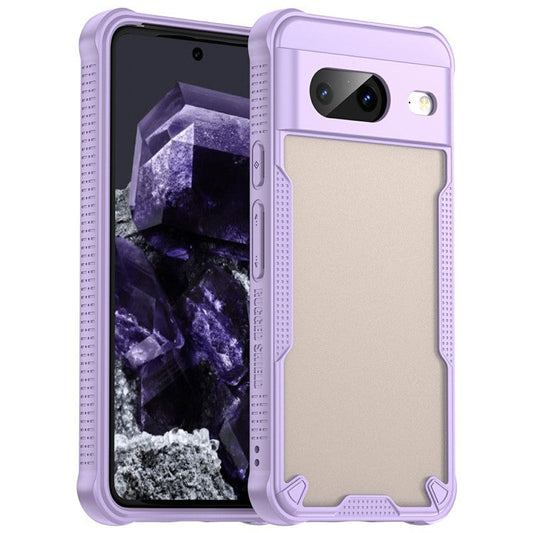 For Google Pixel 8 Case PC+TPU Frosted Phone Back Cover - Purple