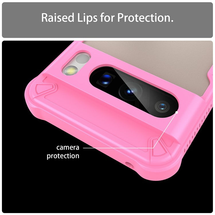 For Google Pixel 8 Pro Case PC+TPU Frosted Phone Back Cover - Pink