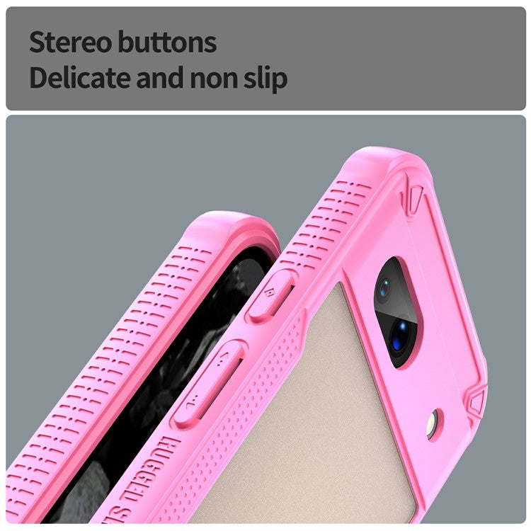 For Google Pixel 8a Case PC+TPU Frosted Phone Back Cover - Pink