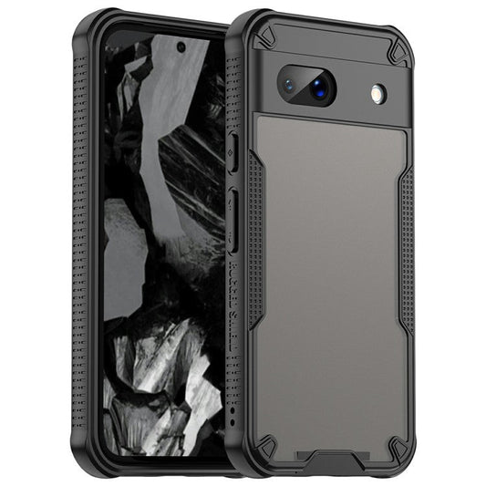 For Google Pixel 8a Case PC+TPU Frosted Phone Back Cover - Black