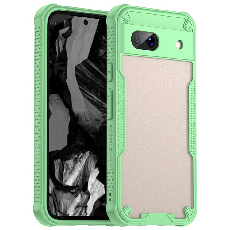For Google Pixel 8a Case PC+TPU Frosted Phone Back Cover - Green