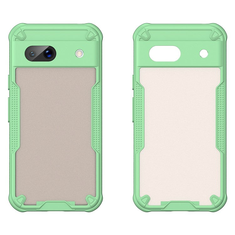 For Google Pixel 8a Case PC+TPU Frosted Phone Back Cover - Green