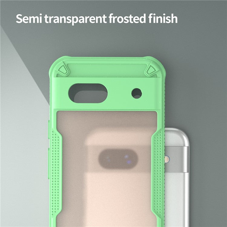 For Google Pixel 8a Case PC+TPU Frosted Phone Back Cover - Green