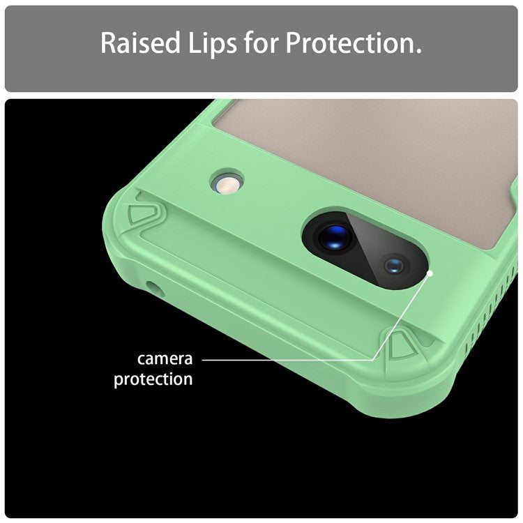 For Google Pixel 8a Case PC+TPU Frosted Phone Back Cover - Green