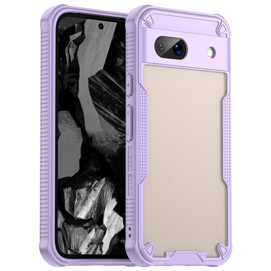 For Google Pixel 8a Case PC+TPU Frosted Phone Back Cover - Purple