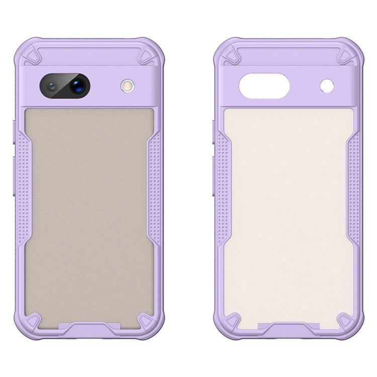 For Google Pixel 8a Case PC+TPU Frosted Phone Back Cover - Purple