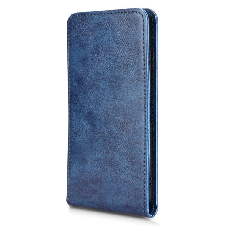 For OnePlus 13 Case with Card Slot Magnetic Vertical Flip Leather Phone Cover - Dark Blue
