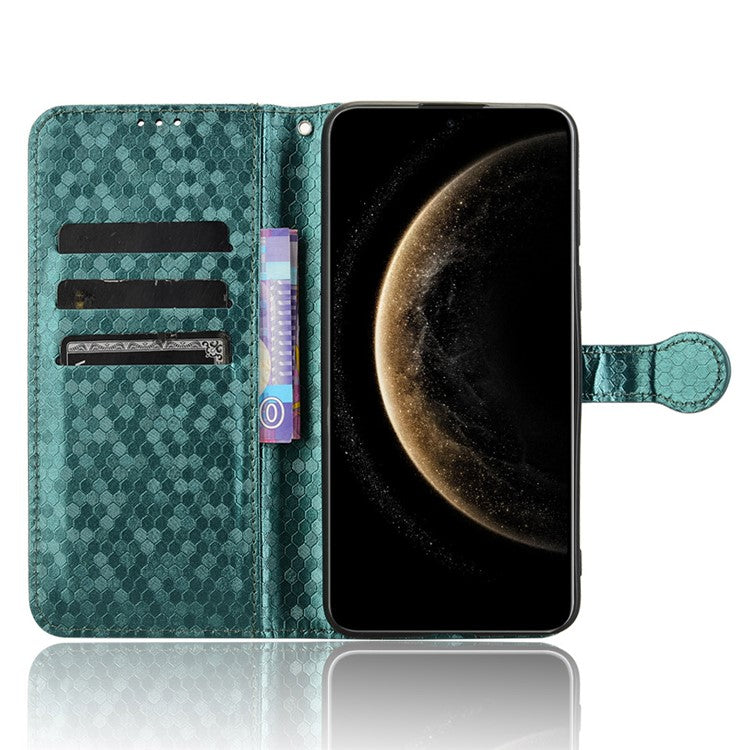 For Huawei Mate 70 Wallet Case Dot Pattern Imprint PU Leather Phone Cover - Green