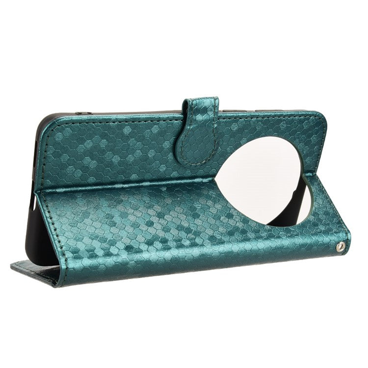 For Huawei Mate 70 Wallet Case Dot Pattern Imprint PU Leather Phone Cover - Green