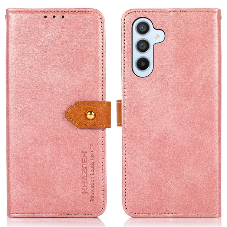 KHAZNEH For Samsung Galaxy A56 5G Wallet Phone Case Stand Leather Flip Cover - Rose Gold