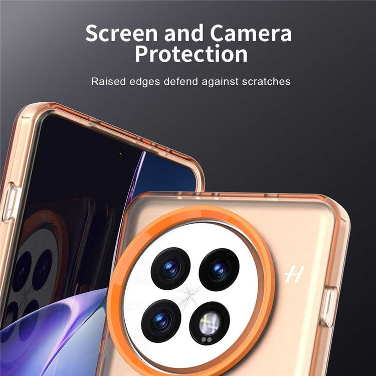 For OnePlus 13 Case Compatible with MagSafe PC+TPU+PET Anti-Drop Phone Cover - Orange