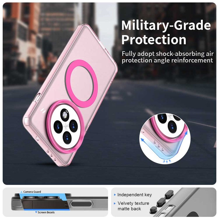 For OnePlus 13 Case Compatible with MagSafe PC+TPU+PET Anti-Drop Phone Cover - Red