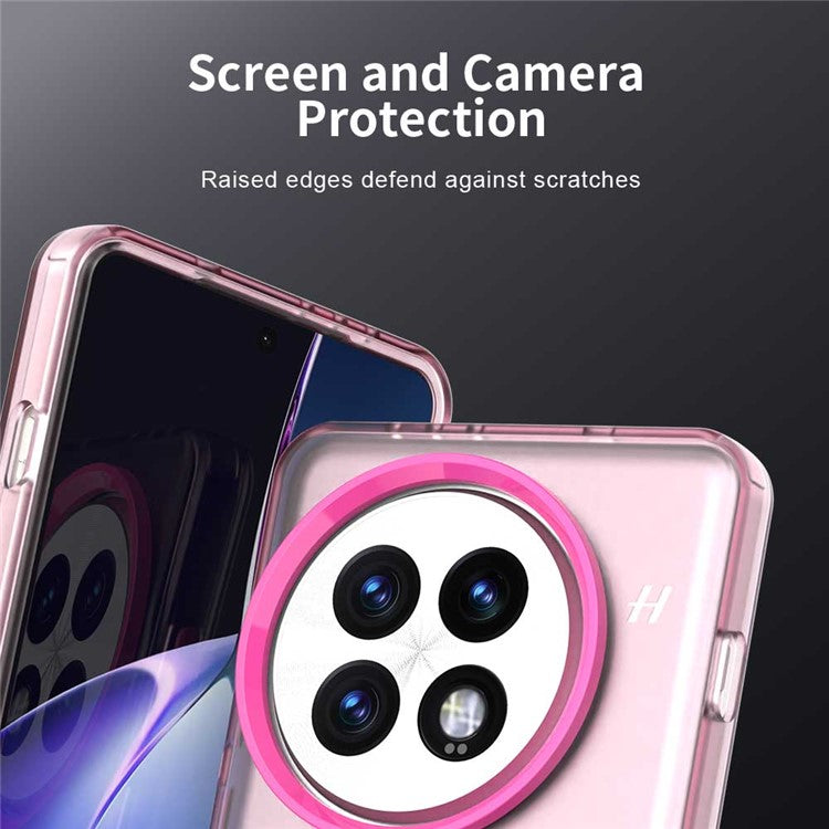 For OnePlus 13 Case Compatible with MagSafe PC+TPU+PET Anti-Drop Phone Cover - Red